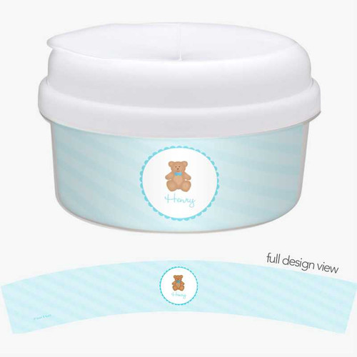 Cute Blue Teddy Bear Snack Bowl