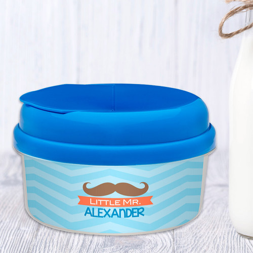 Little Mr. Mustache Customized Snack Bowl