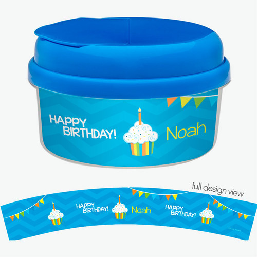 Happy Bday To You In Blue Snack Bowl