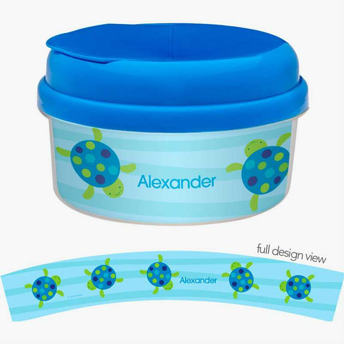 Swimming Blue Turtle Snack Bowl