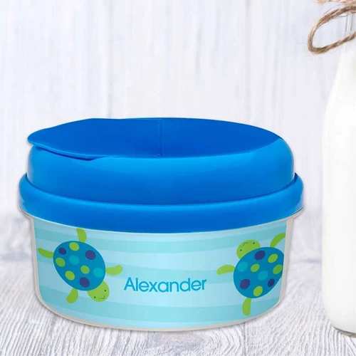 Swimming Blue Turtle Customized Snack Bowl