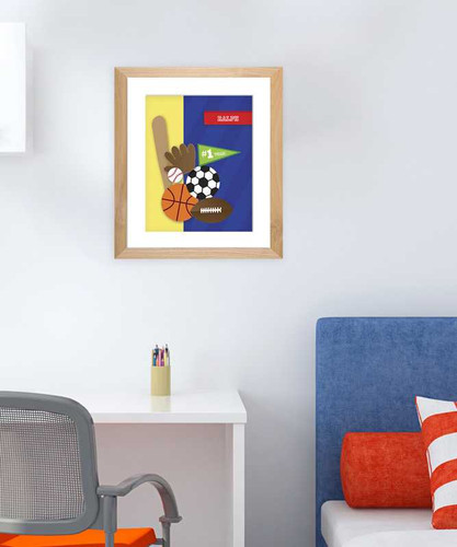 My Love For Sports Kids Wall Art