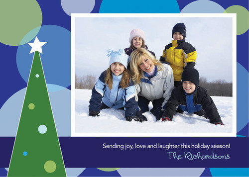 My Christmas In Blue Christmas Photo Cards