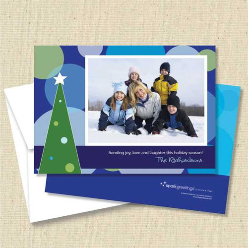 My Christmas In Blue Christmas Photo Cards