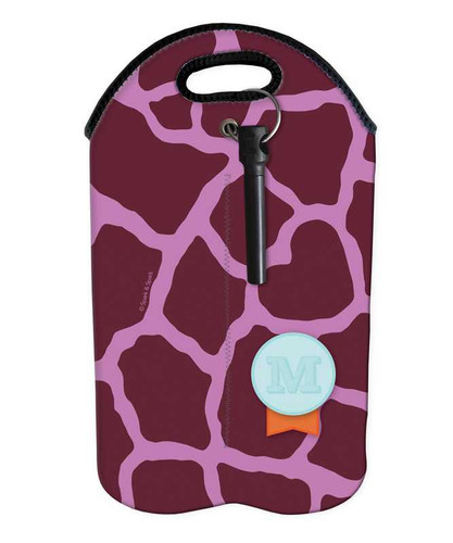 Cute Purple Rocks Wine Tote
