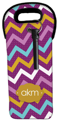 Simply Purple Chevrons Wine Tote