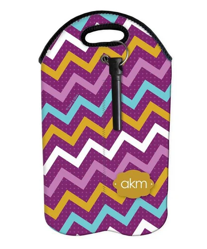 Simply Purple Chevrons Wine Tote