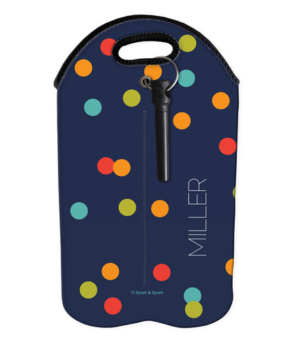 Colorful Dots Wine Tote
