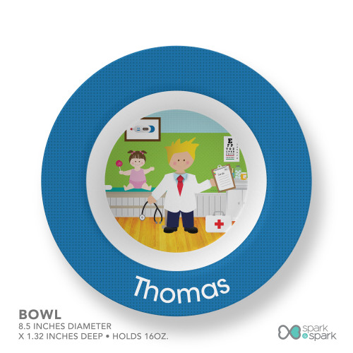 Boy Doctor's Visit Kids Bowl