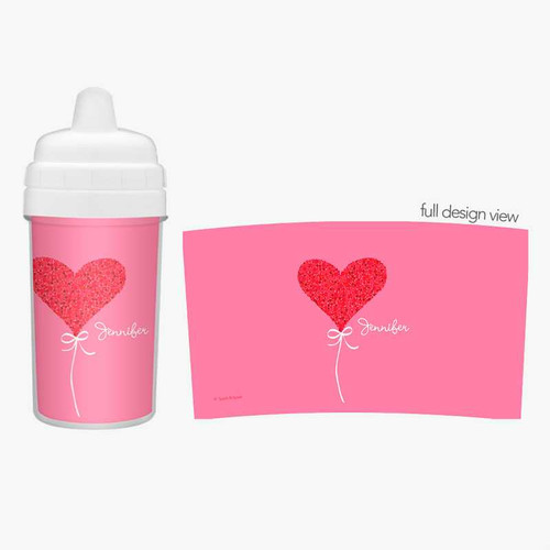 Heart Personalized Sippy Cups for Toddlers