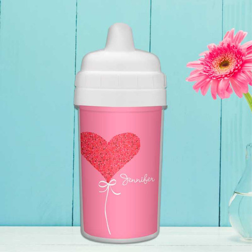Heart Personalized Sippy Cups for Toddlers