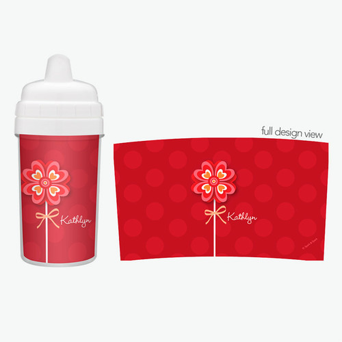 Lovely Heart Flower Customized Sippy Cups