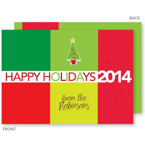 christmas postcards | Colorful Blocks Christmas Cards by Spark & Spark