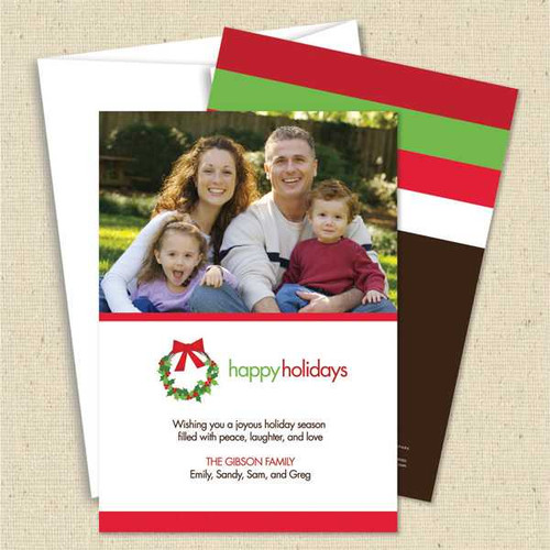 Front and back (optional) with white envelope