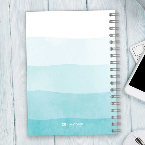 Watercolor waves journal