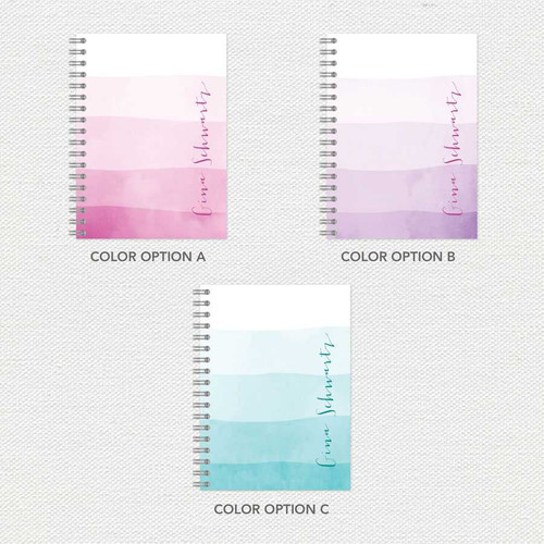 Watercolor waves journal