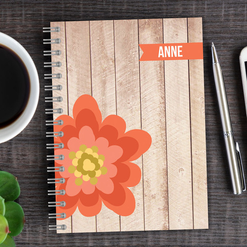 Rustic flower journal