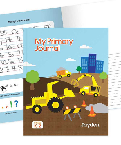 Construction Site Personalized Primary Journal