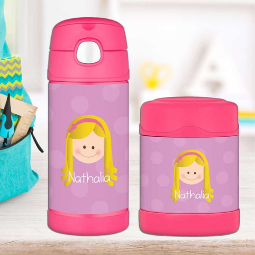 Lavender Just Like Me Personalized Thermos For Kids