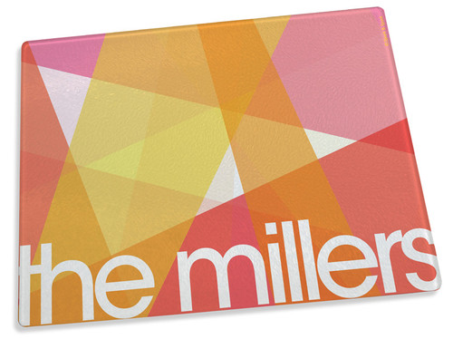 Orange Modern Traces Cutting Board