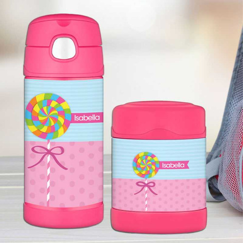 Yummy Lollipop Personalized Thermos For Kids