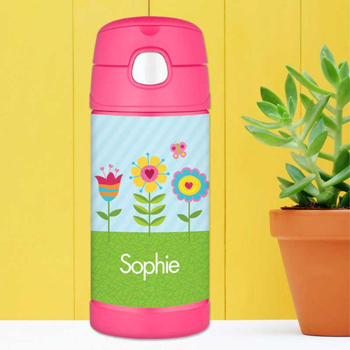 Spring Blooms Personalized Thermos For Kids