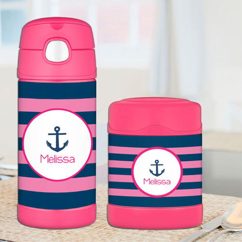 Let's Sail Pink Thermos Bottle