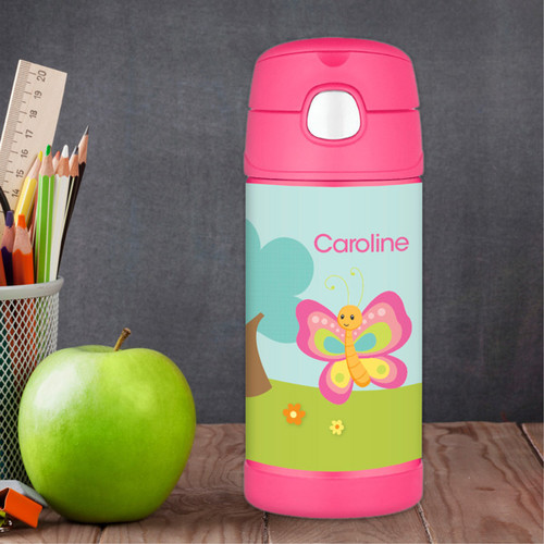 Cute And Sweet Butterfly Personalized Thermos For Kids