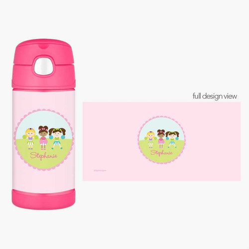 Three Cheerleaders Personalized Thermos For Kids
