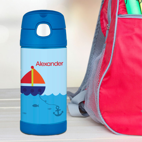 Sailing The Blue Ocean Drinking Bottle