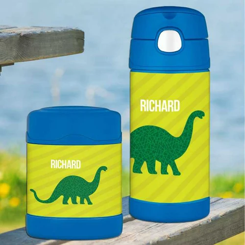Dino and Me Green Thermos Bottle