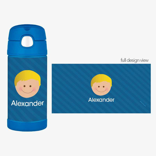 Just Like Me Boy Blue Thermos Bottle