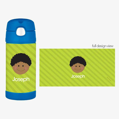 Just Like Me Boy Green Thermos Bottle