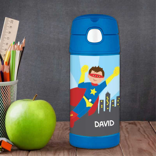 A Cool Superhero Personalized Boy Thermos