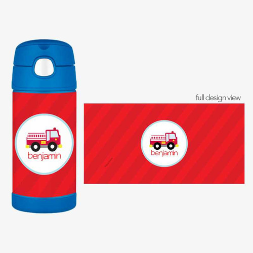 Cute Little Fire Truck Thermos Bottle