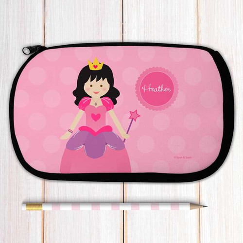 Cute Black Hair Princess Pencil Case