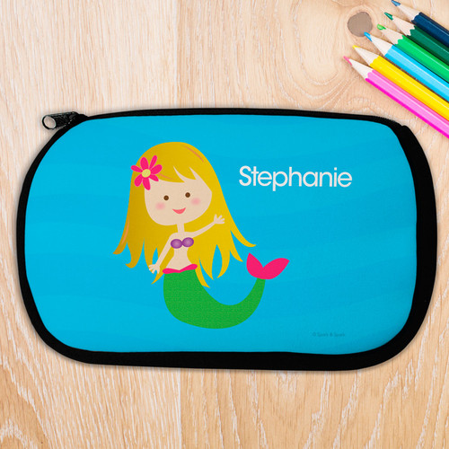 Blonde Cute Mermaid Pencil Case