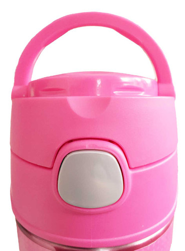 Double Initial Orange Thermos Bottle