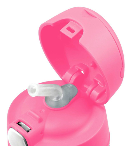 Double Initial Stripes Blue Thermos Bottle