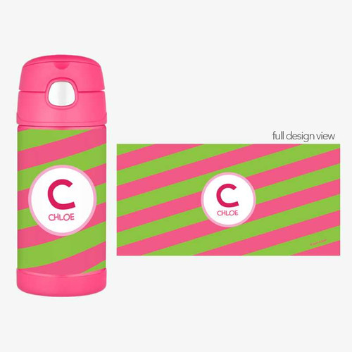 Fun Initials Pink Thermos Bottle