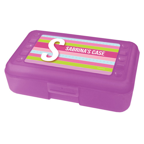 pastel lines pencil box for kids