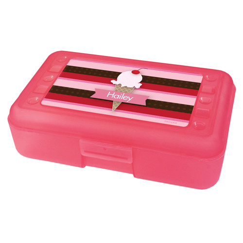 strawberry ice cream cone pencil box for kids