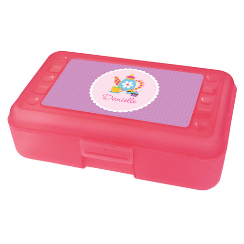 tea pot tea cups pencil box for kids
