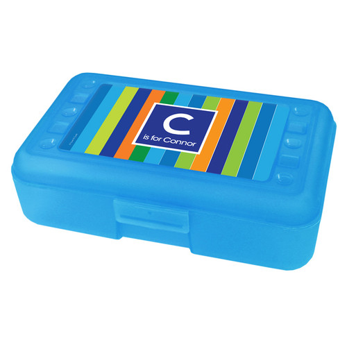 Bold Stripes Personalized Pencil Box