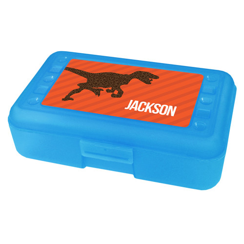 Dino and me Orange Personalized Pencil Box
