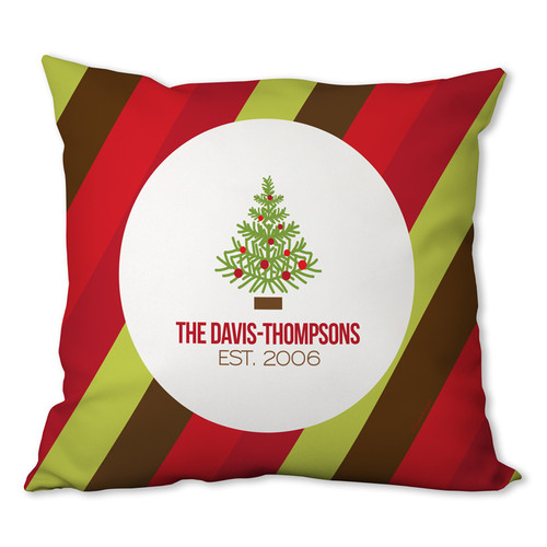 Fancy Xmas Tree Personalized Pillow