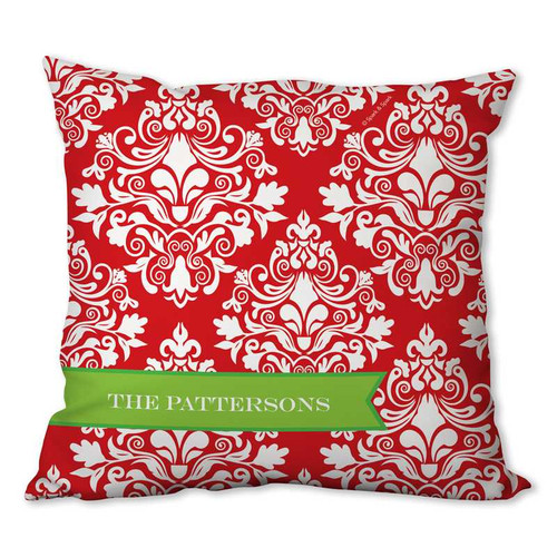 Red Damask Wonder Personalized Pillow