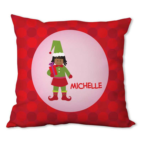 Cute Elf (Girl) Personalized Pillow