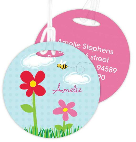 Spring Flowers Luggage Tags For Kids