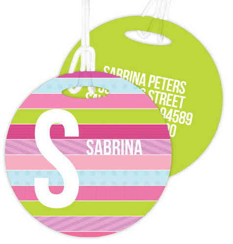 Sweet Lines Kids Luggage Tags